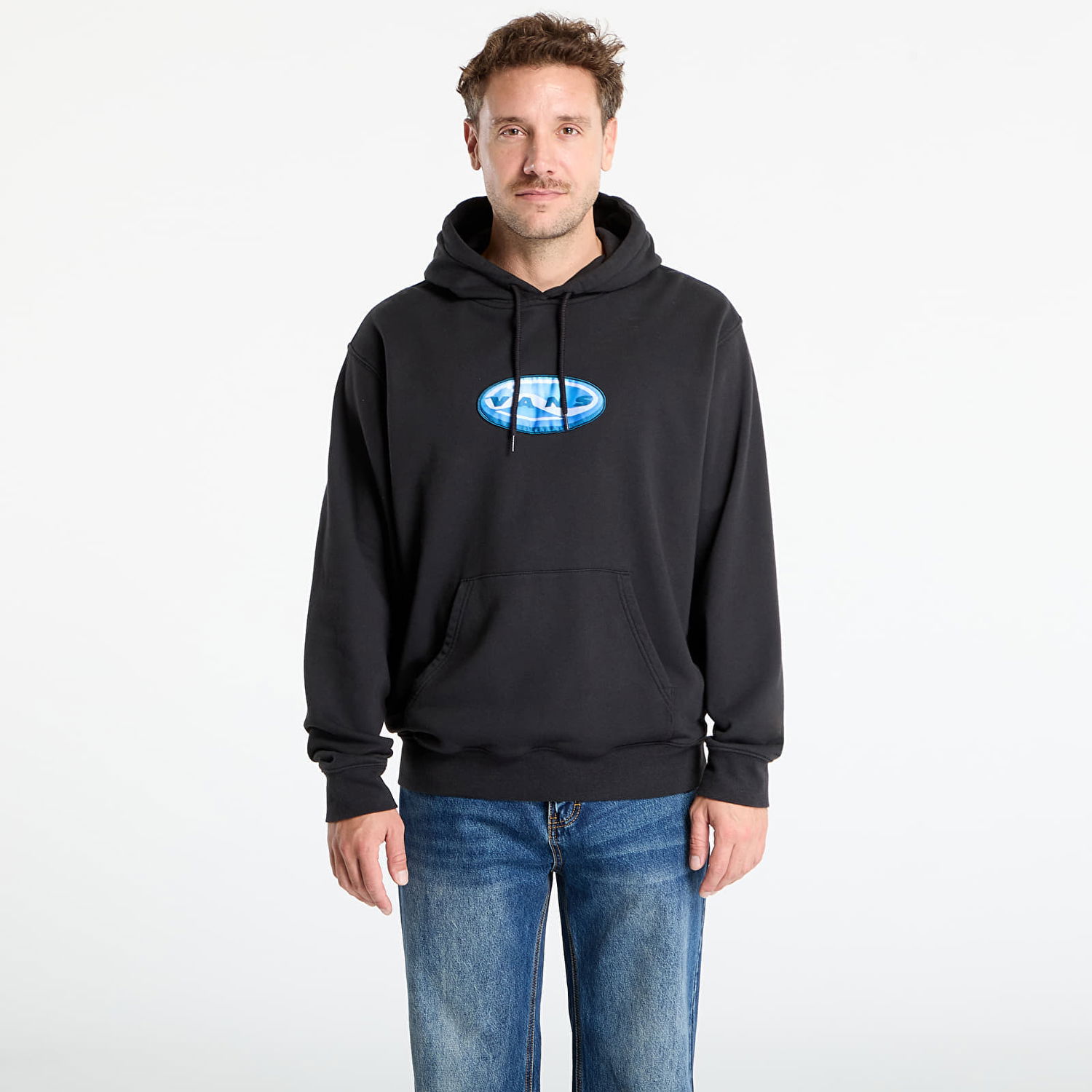 Mikina Vans 3D Retroval Pullover Hoodie Čierna | VN000QXPBLK1, 0