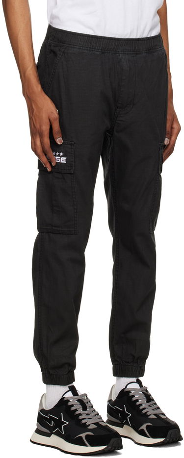 Cargo nohavice AAPE by A Bathing Ape AAPE by A Bathing Ape Embroidered Cargo Pants Čierna | AAPPTM6959XXKBKX, 1
