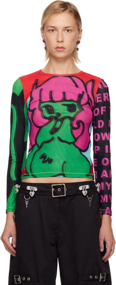 Tričko Chopova Lowena Graphic Print Tiny Mesh Long Sleeve T-Shirt Rôznofarebný | 2416, 0