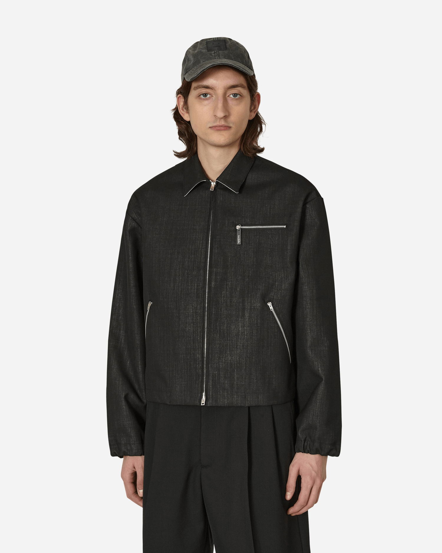 Bunda Acne Studios Wool-Blend Zip Jacket Čierna | B90686- J83, 0