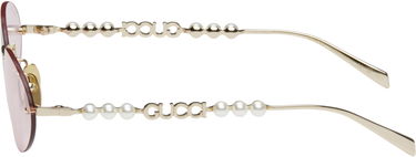 Slnečné okuliare Gucci Gucci Oval Frame Sunglasses with Pearl Embellishment Ružová | GG1922S-004, 2