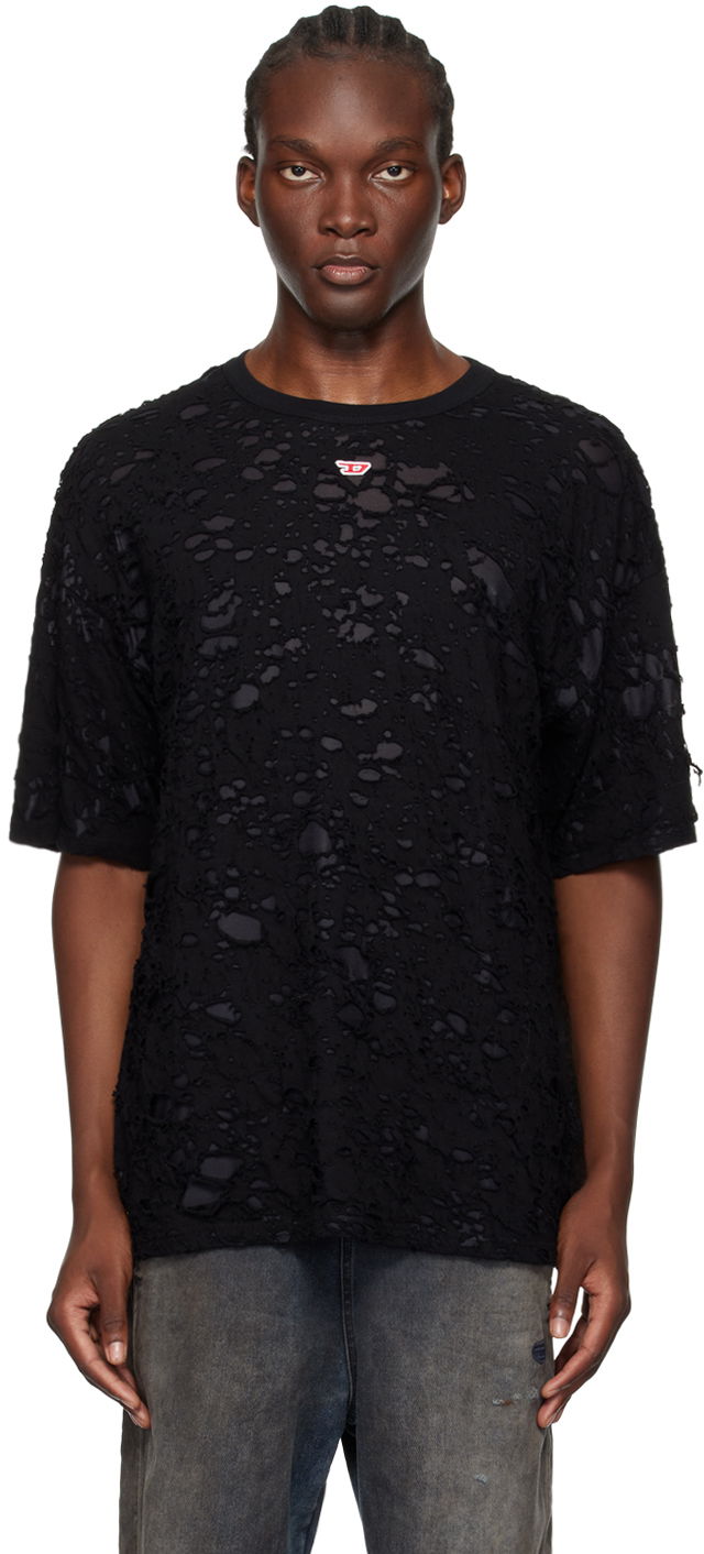 Tričko Diesel Distressed T-Shirt Čierna | A14874-0JHAN-9XX, 0
