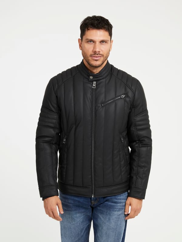 Bunda GUESS Faux Leather Biker Čierna | M3PL76WF9U0, 0