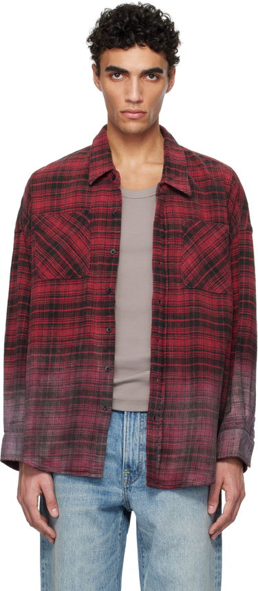 Košeľa R13 R13 Drop Neck Plaid Shirt Červená | R13MR015-R460B, 0
