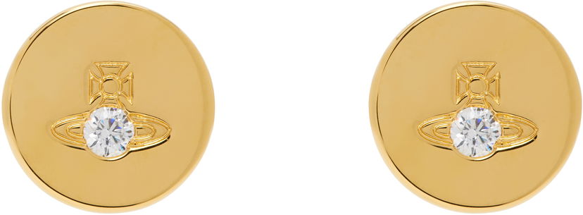 Náušnice Vivienne Westwood Lewis Crystal Stud Earrings Žltá | 6201037A-02R102-