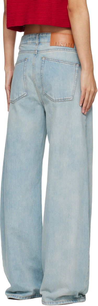 Džínsy MSGM MSGM Wide-Leg Jeans Modrá | 3841MDP234L 257275, 2