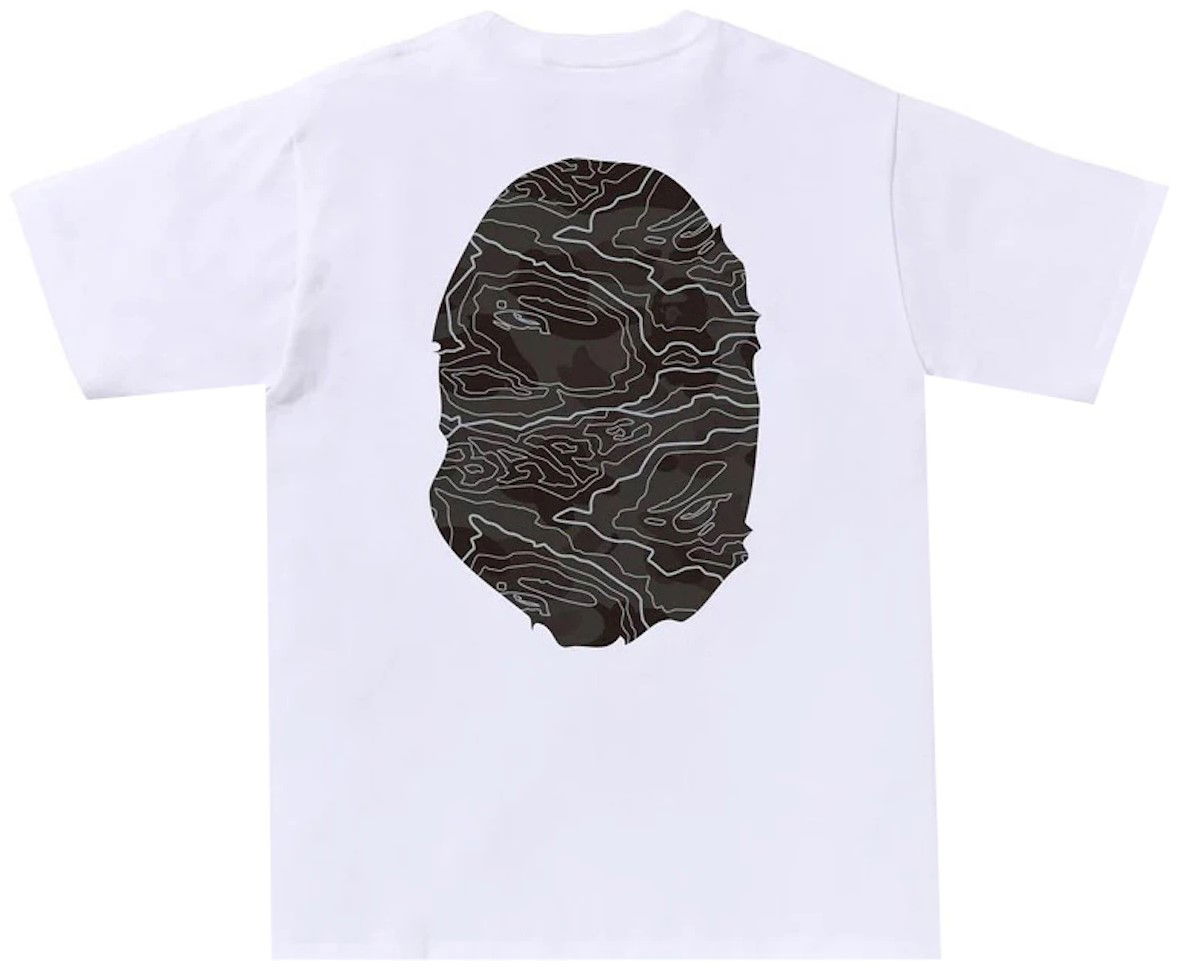 Bape Layered Line Camo Big Ape Head Tee White/Black Velikost: XXL