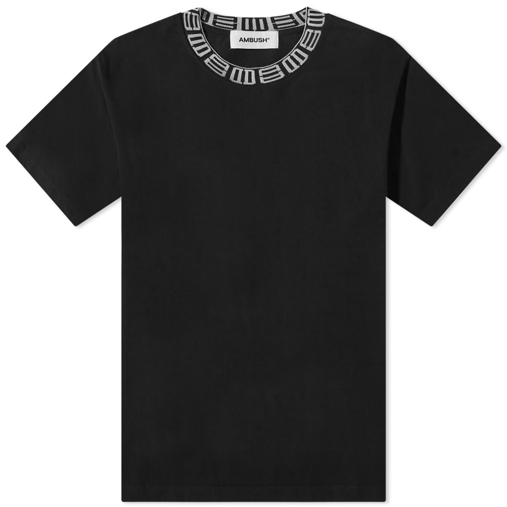 Tričko Ambush Monogram Ribbed Collar Tee Čierna | BMAA012S22JER0011010, 0