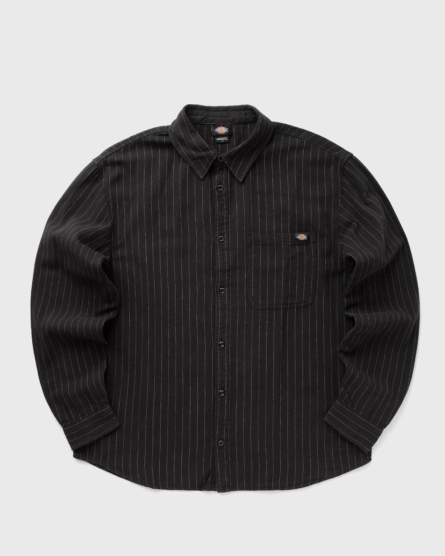 Košeľa Dickies Long Sleeve Pinstripe Button-Up Shirt Čierna | DK0A4Z7NBLK1, 0