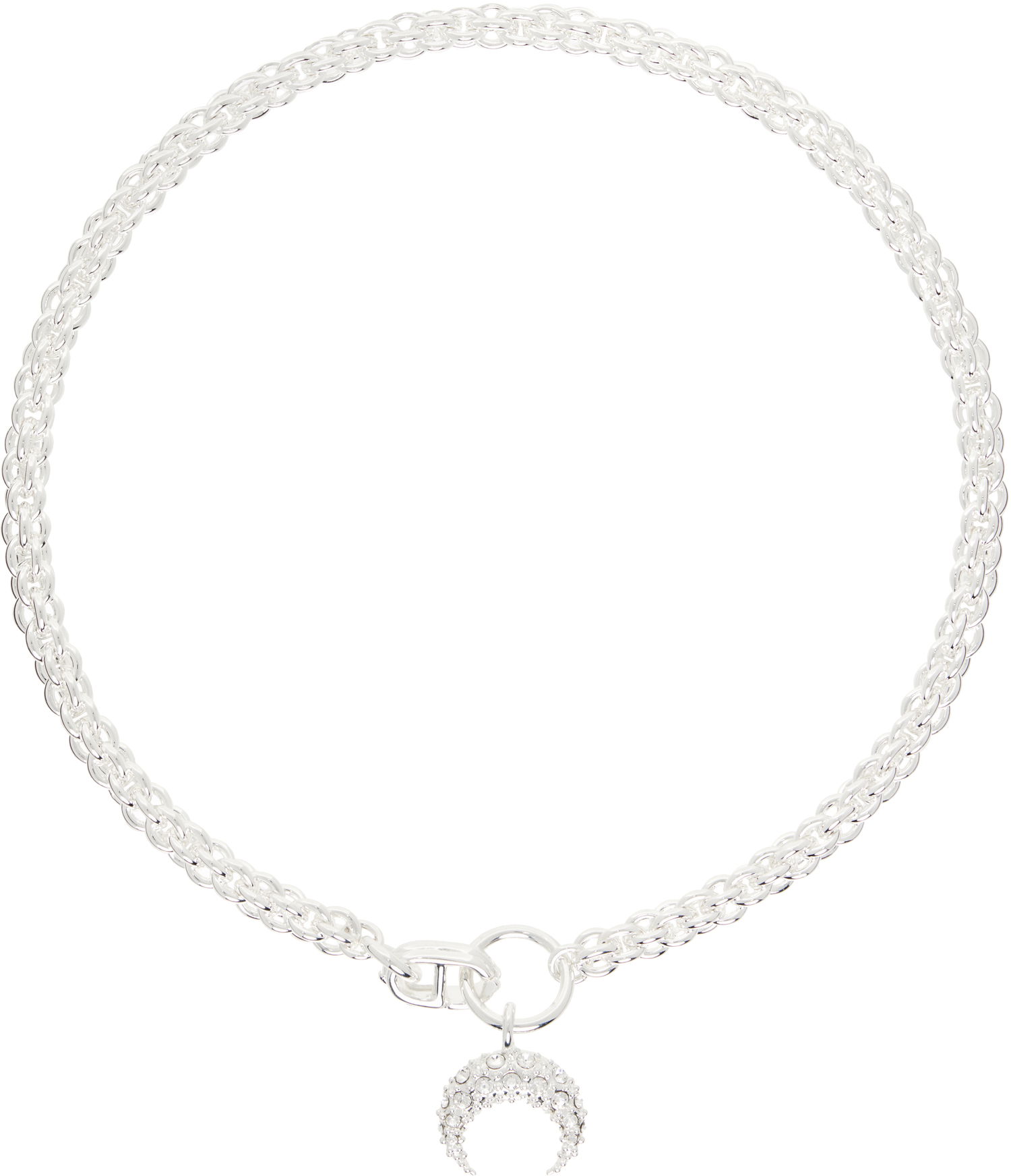 Náhrdelník Marine Serre Marine Serre Rhinestone Moon Chain Necklace Metalická | UJW094A RMET0001, 0