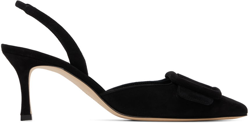 Doplnky Manolo Blahnik Manolo Blahnik Maysli Slingback Suede Pumps Čierna | 219-0182, 0