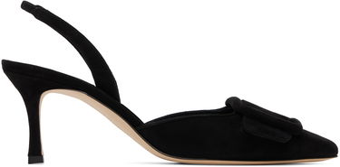 Doplnky Manolo Blahnik Manolo Blahnik Maysli Slingback Suede Pumps Čierna | 219-0182, 0