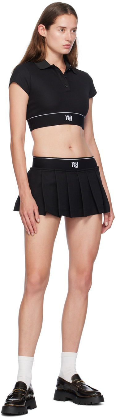 Sukňa Alexander Wang Alexander Wang Cheerleader Cropped Polo Čierna | 4CC3241497, 3