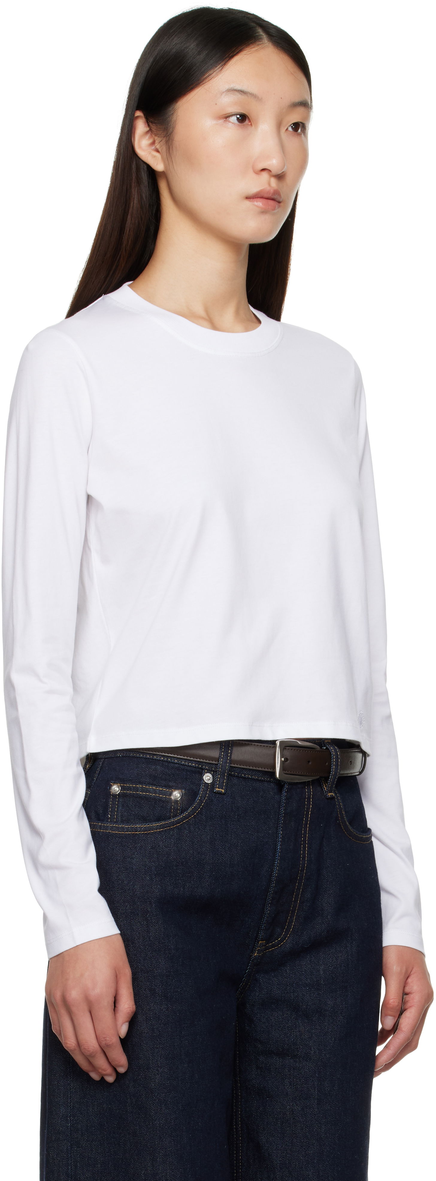 Tričko Loulou de Saison Loulou de Saison Masal Organic Cotton Long Sleeve T-Shirt Biela | MASAL LDS, 1
