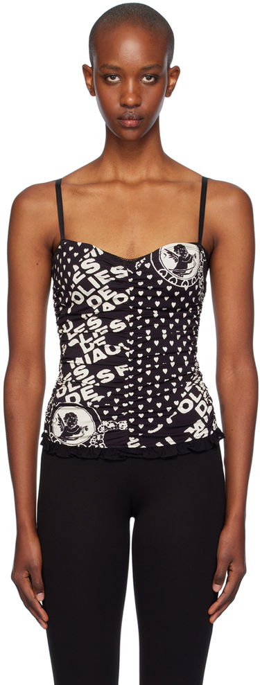 Tielko Miaou Miaou Renzo Printed Tube Top Čierna | 7064TJBLSF, 0