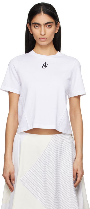Crop Top JW Anderson JW Anderson Anchor Logo Cropped T-Shirt Biela | JT0259-PG1715, 0