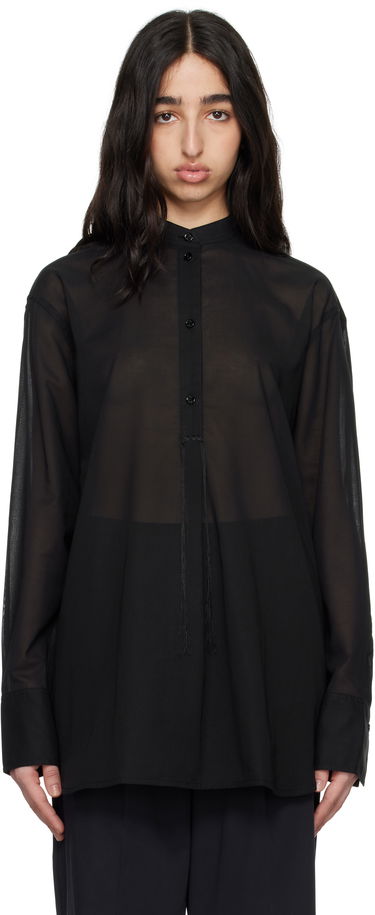 Košeľa TOTEME TOTEME Stand-Collar Sheer Shirt Čierna | 252-WRT0427-FB0372, 0