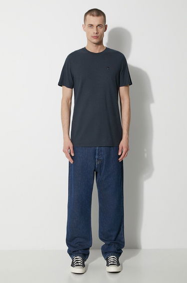Tričko FJÄLLRÄVEN Hemp Blend T-Shirt With Application Modrá | F12600215.555, 1
