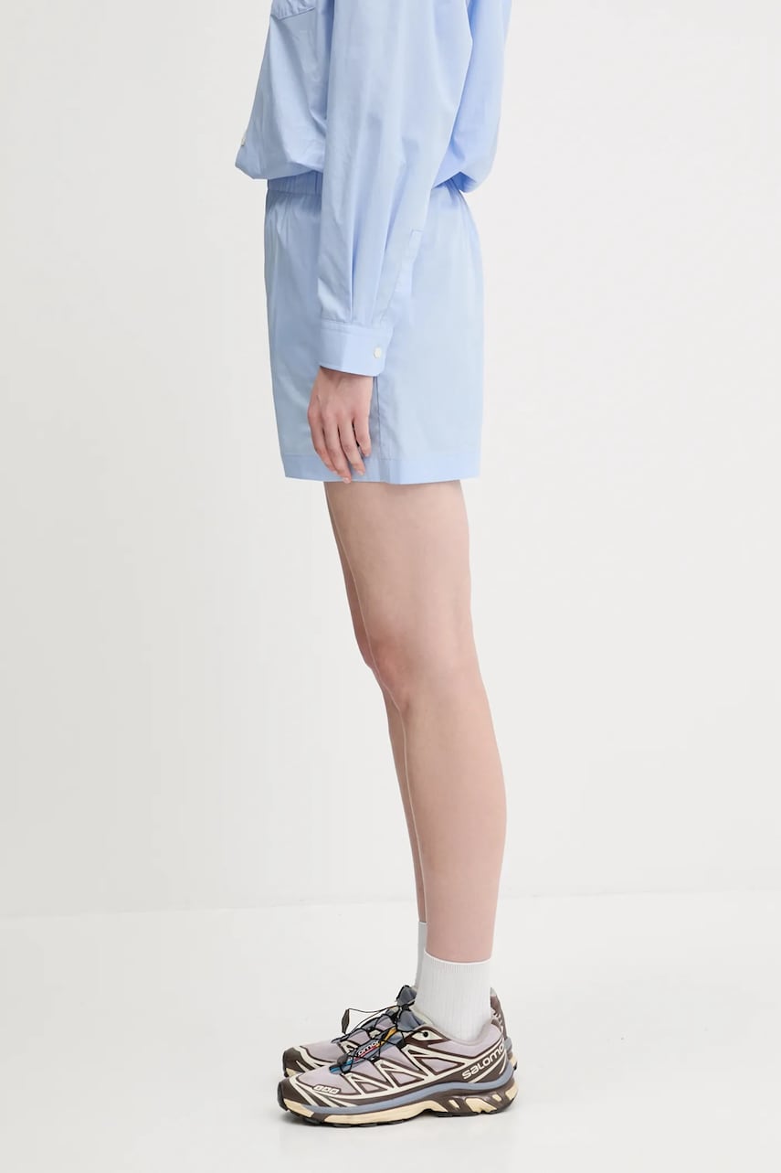 Šortky Sporty & Rich Sporty & Rich H&W Crest Poplin High Waist Shorts Modrá | SH012612302BL59, 1
