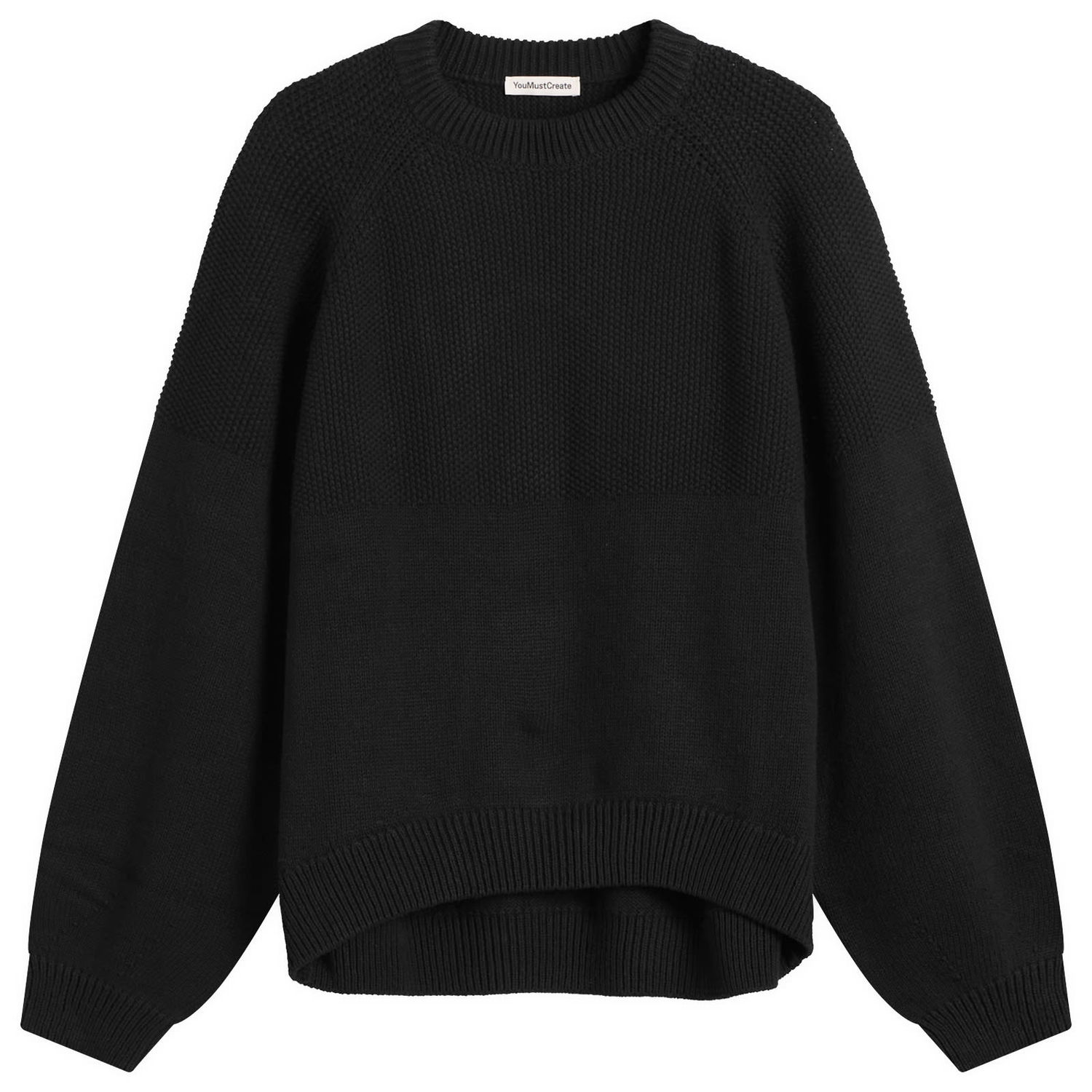 Sveter YMC Bellow Sleeve Knit Sweater Čierna | Q8ZAK-01, 1