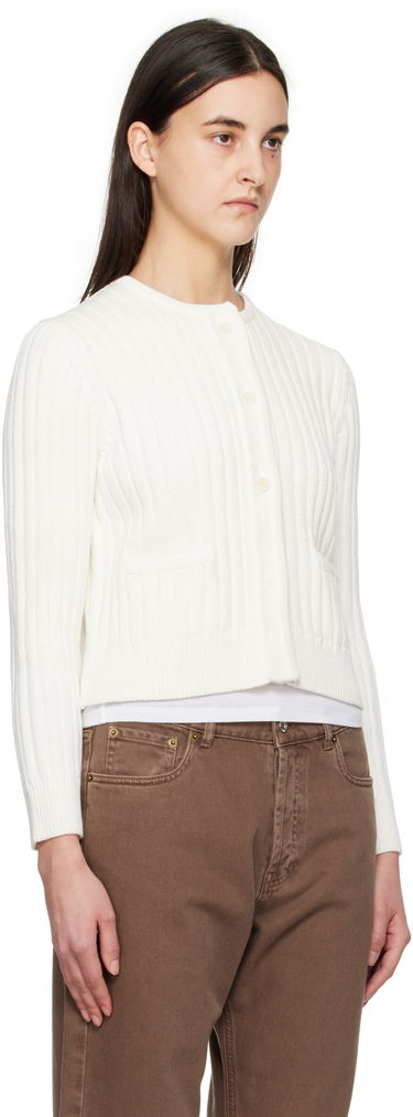 Sveter JW Anderson JW Anderson Cropped Buttoned Cardigan Fialová | KW1356-YN0410, 4