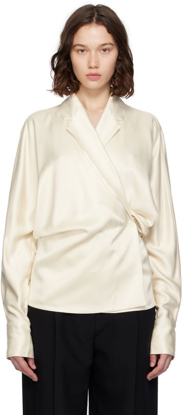 Košeľa TOTEME TOTEME Wrap Satin Blouse Béžová | 253-WRT0543-FB0382, 0