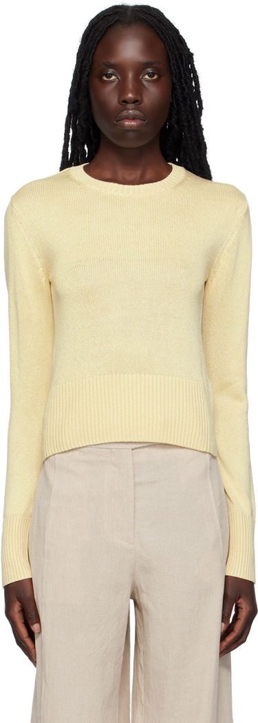 Sveter TOTEME TOTEME Crewneck Knit Sweater Žltá | 233-5151-342, 0