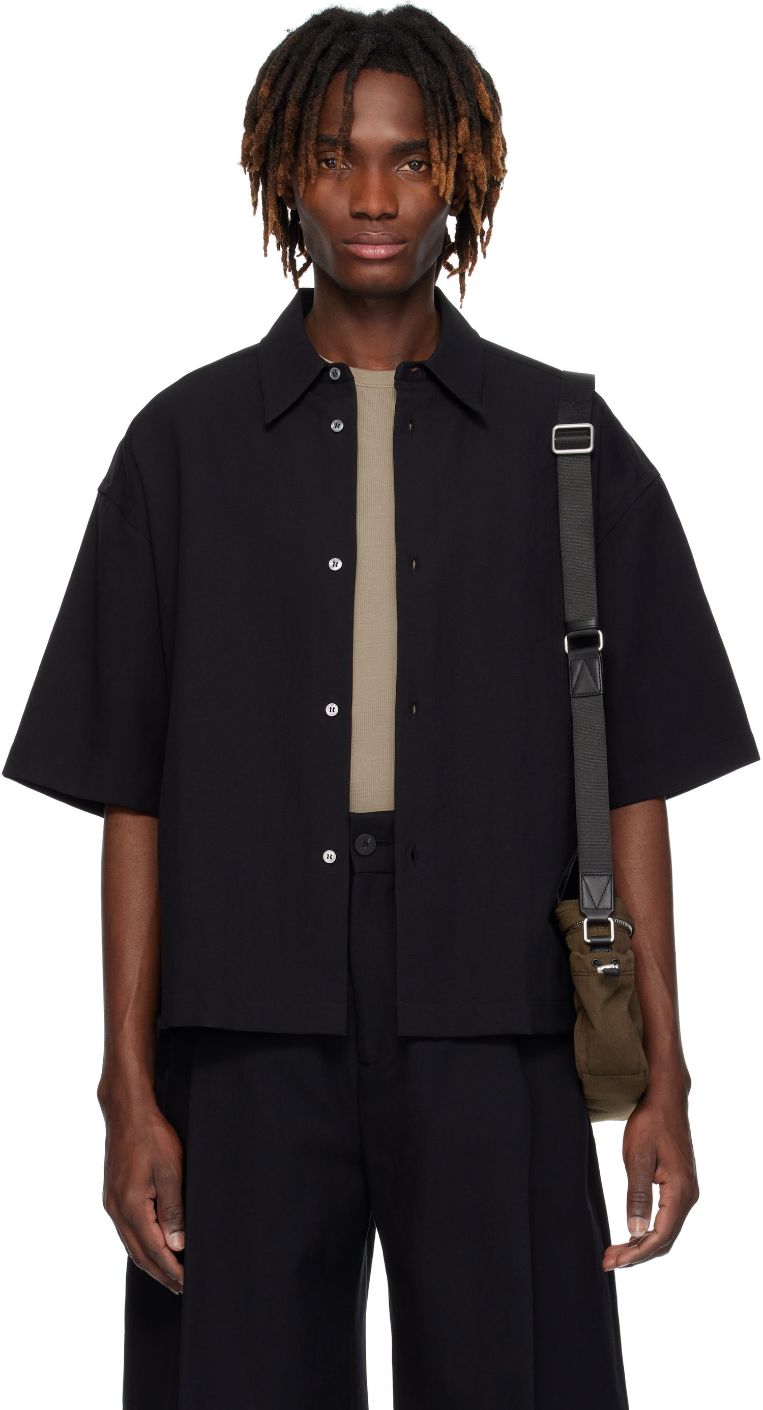 Košeľa Studio Nicholson Studio Nicholson Sanko Boxy Shirt Čierna | SANKO SNM - 1267, 0