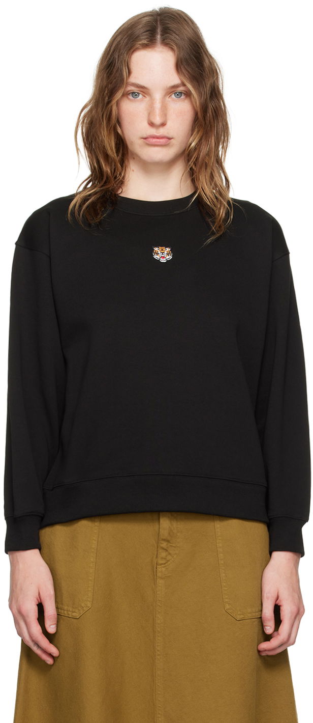 Tričko KENZO Black Paris Lucky Tiger Sweatshirt Čierna | FE52SW1484MF, 0