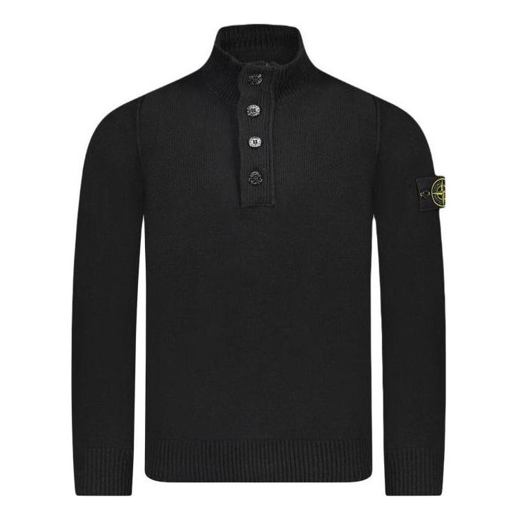 Sveter Stone Island Stone Island High Neck Patch Knit Čierna | 7915540A3-A0029