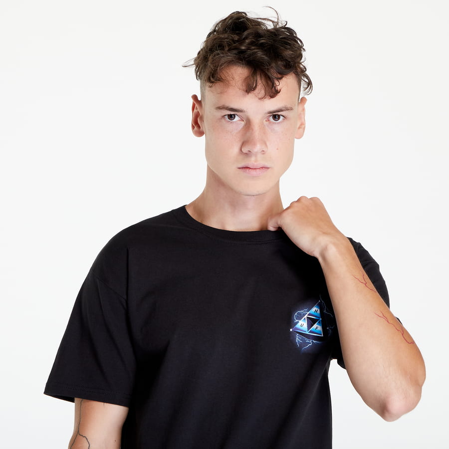 Tričko HUF Storm Triple Triangle T-Shirt Čierna | TS01661 BLACK, 1