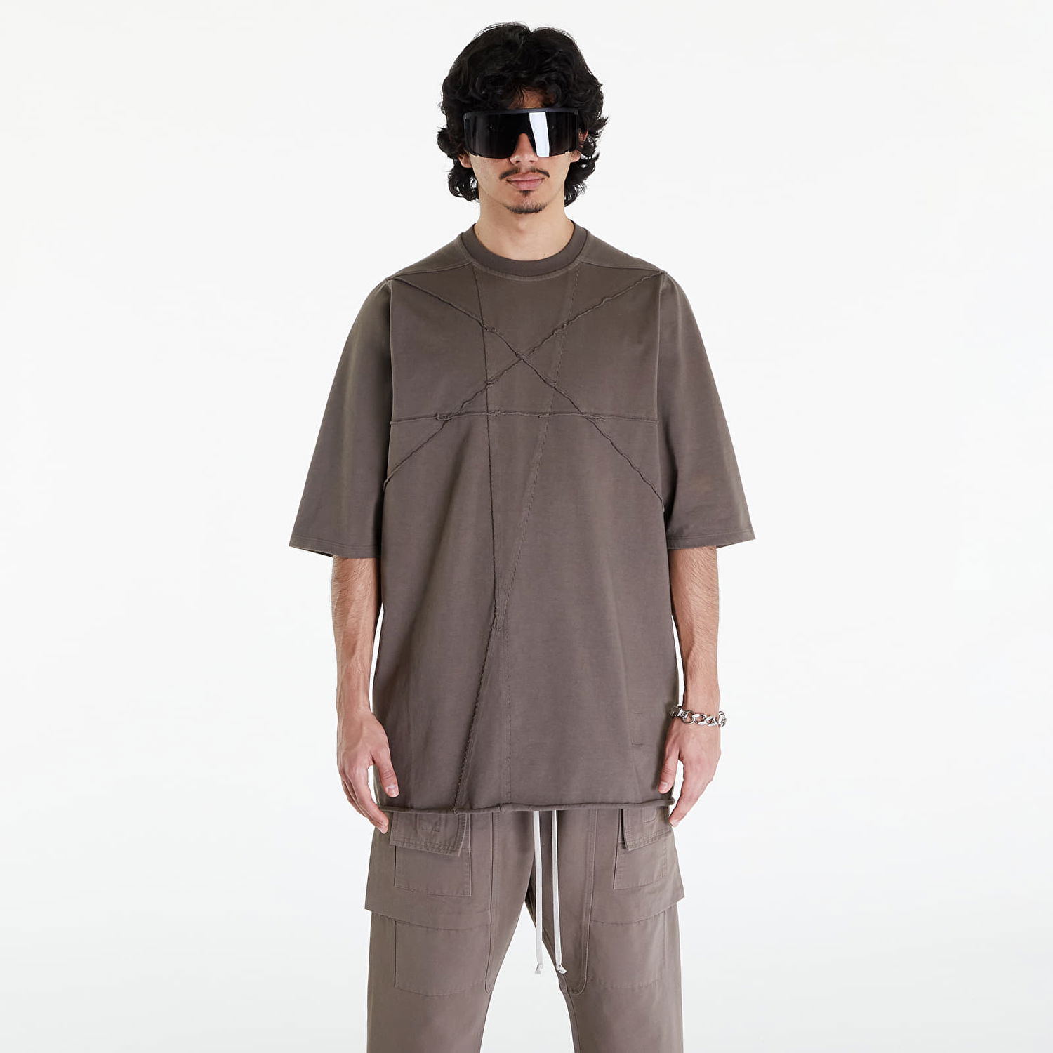 Tričko Rick Owens DRKSHDW Jumbo Short Sleeve T-Shirt Dust Hnedá | DU01D1274 RIGET1 34, 0