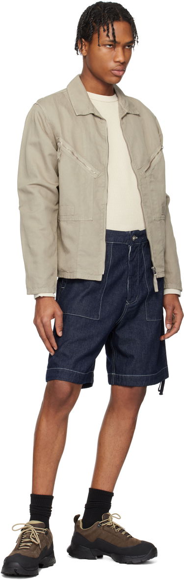 Bomber bunda C.P. Company C.P. Company Cotton Linen Zip Overshirt Béžová | 18CMOS103A-006273G, 4