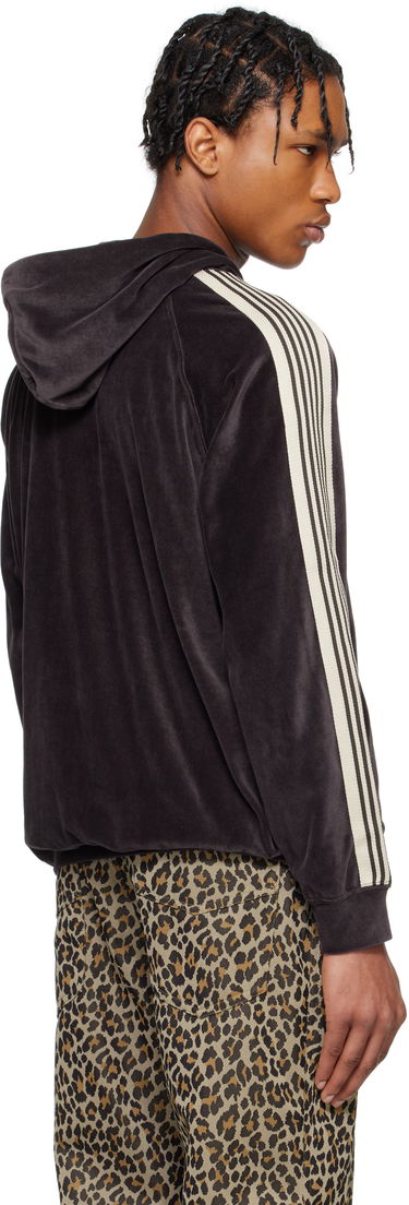 Mikina Needles Needles Velour Track Hoodie Fialová | QV320, 2