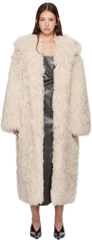 Kabáty Nanushka Nanushka Kilah Faux-Fur Long Coat Béžová | NU24FWOW40271, 0