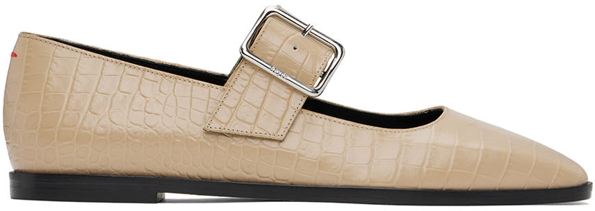Starostlivosť o obuv Aeyde Aeyde Sunny Buckle Ballerina Flats Béžová | A11-FL-GRZS15FL127-FW24-957-065, 0