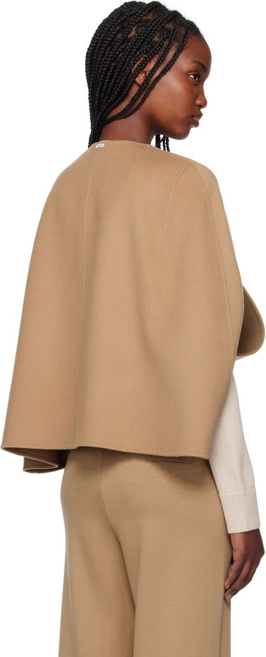 Vesta Max Mara Max Mara Helene Wool Cape Jacket Hnedá | 2519731011600, 2