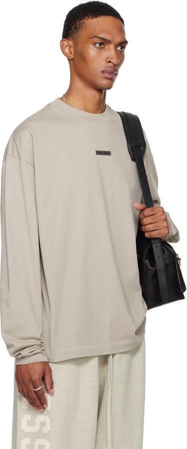 Tričko Fear of God ESSENTIALS Classic Fit Long Sleeve T-Shirt Béžová | 125SP254201F, 1
