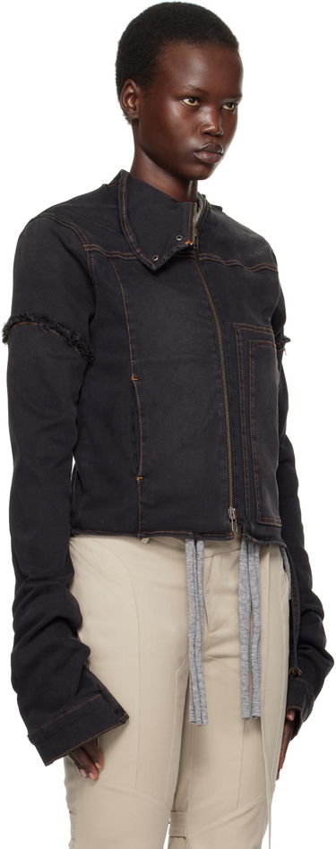 Bunda Ottolinger Ottolinger Drape Collar Denim Jacket Čierna | 2217060211, 1