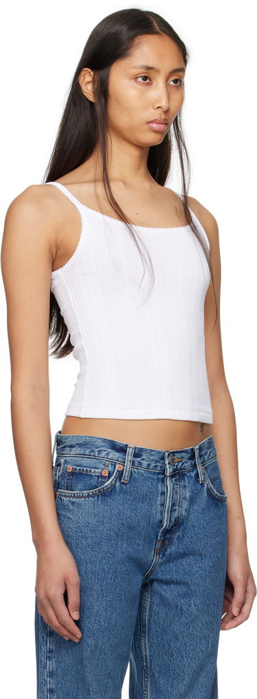 Tielko RE/DONE Re/Done Hanes Edition Jolie Camisole Biela | 865-02WVGRBTK, 1