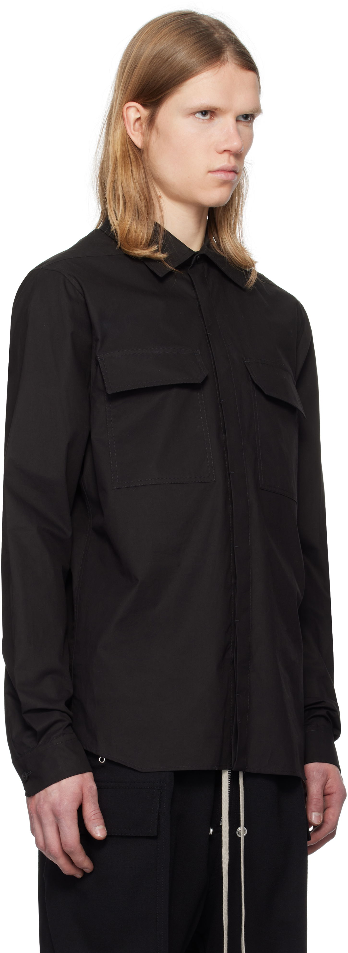 Košeľa Rick Owens Rick Owens Hollywood Work Shirt Čierna | RU01E5291 P, 1