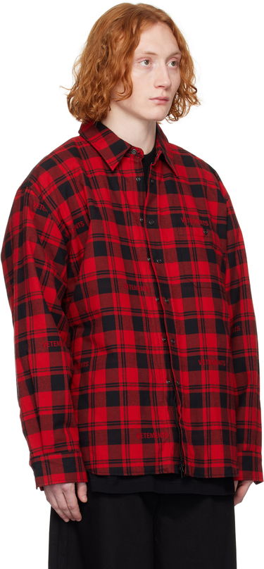 Košeľa VETEMENTS Vetements Padded Flannel Overshirt Červená | UA66SH460R, 1