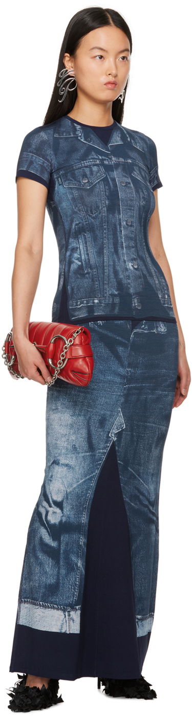Tričko Jean Paul Gaultier Gaultier Trompe L'œil Printed T-Shirt Modrá | 23/15-U-TS063-J530-5950, 3