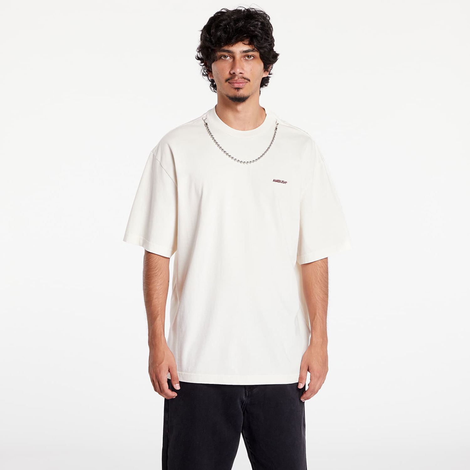 Tričko Ambush Ballchain T-Shirt Tofu/ Tap Shoe Béžová | BMAA001F24JER0013110, 0