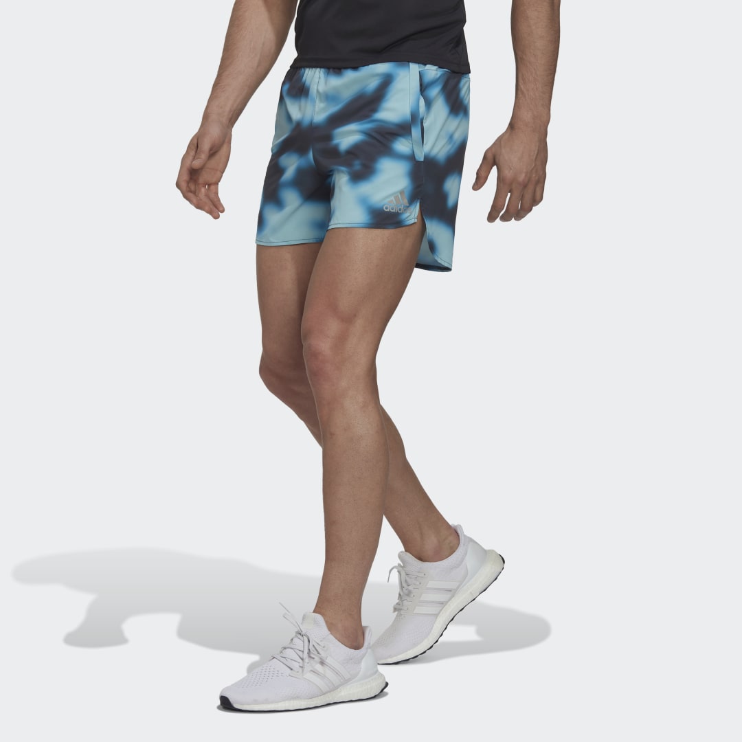 Šortky adidas Originals Run Icons Logo Graphic Shorts Modrá | HF8758, 0