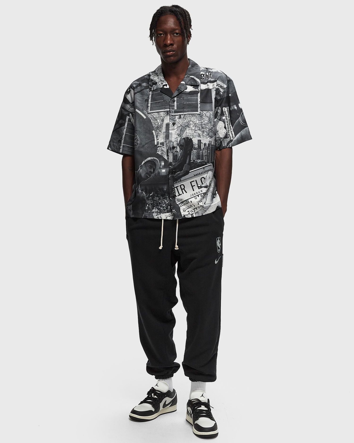 Košeľa Jordan Essentials Printed Camp Top Čierna | FV7311-133, 1