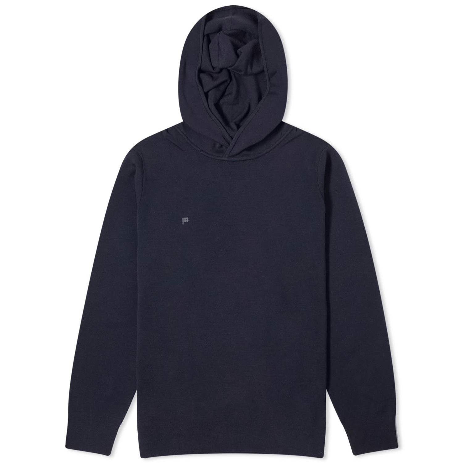 Mikina PANGAIA Pangaia Regenerative Merino Knit Slim Fit Hoodie, Size Small Navy | 100012738672, 0