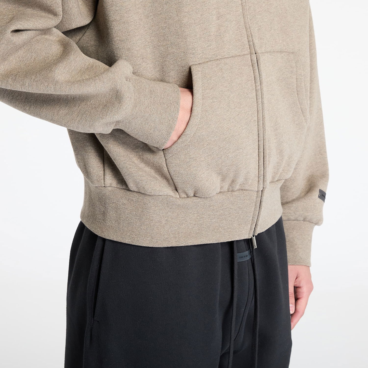 Mikina Fear of God Fear of God Essentials Classic Fit Fleece Zip Up Hoodie Béžová | 192AS254781F-985, 1