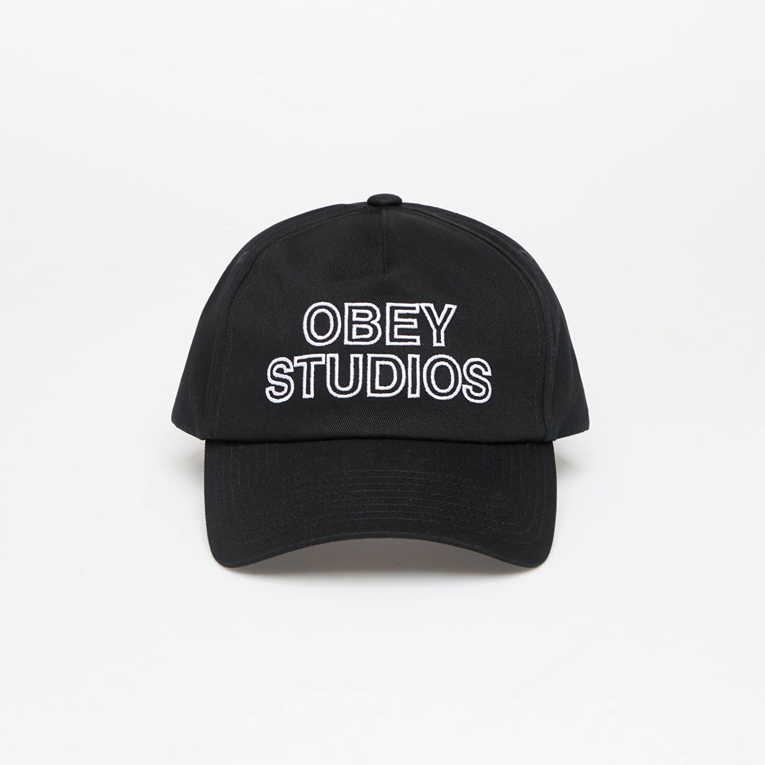Šiltovka OBEY OBEY Studios 5 Panel Strapback Cap Čierna | 100490139-BLK, 0