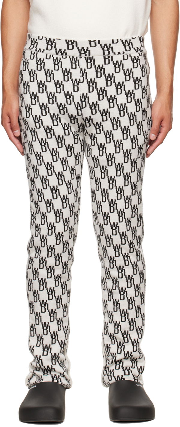 Nohavice We11done We11done Jacquard Lounge Pants Biela | WD-KP9-20-096-W-IV, 0